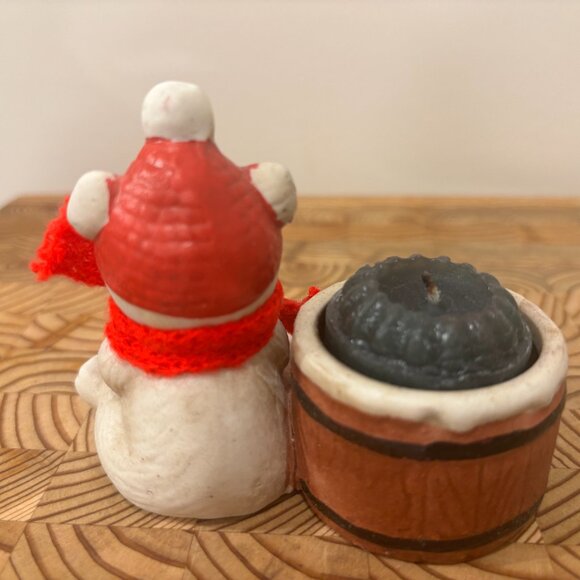 Ceramic Candle Holder Teddy Bear & Mouse - Set of 2 Vintage Votive Holders - Picture 4 of 11